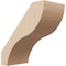 Ekena Millwork 3-inch W x 6-inch D x 6-inch H Geneva Rough Cedar Woodgrain TimberThane Knee Brace, Primed BRCUR03X06X06GNVRCPR - alternate 1